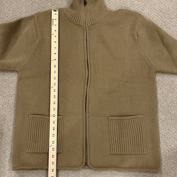 Tally Ho Women's Sweater Zipper Cardigan Camel - Picture 5 of 5